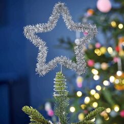 Silver Star Christmas Tree Topper