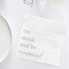 Eat Drink And Be Married Napkins (pk16)