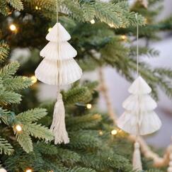 Hanging Nordic Christmas Trees (pk4)