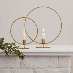 Nordic Gold Candle Holders (pk2)