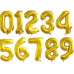 Gold Number (86cm) Balloon