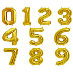 Air-Filled Gold Number (40cm) Balloon 