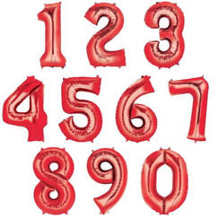 Red Number (86cm) Balloon