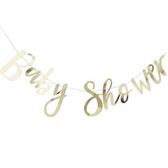 Gold Baby Shower Banner