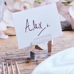 Clear Block Place Card Holders (pk4)