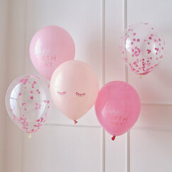 Pink Birthday Balloon Bundle (pk5)