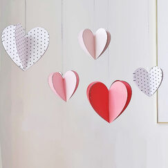 Parisian Love Hanging Heart Decorations