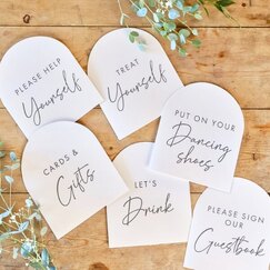 Wedding Cards Directional Table Signs (pk6)