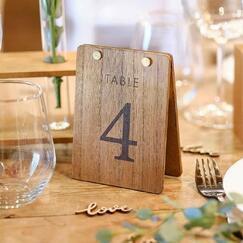 Rustic Wooden Table Numbers (pk12)