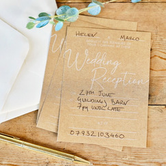 Rustic Wedding Reception Invitations (pk10)