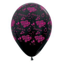 Hens Night Black Balloons (30cm) - pk25