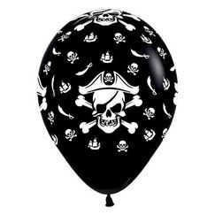 Black Pirate Balloons - pk25
