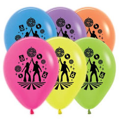 Neon Disco Balloons - pk25