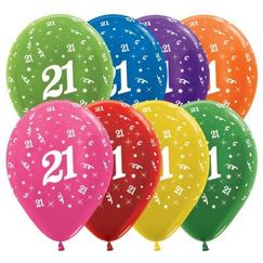 Assorted 21 Balloons - pk25