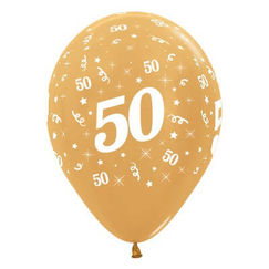 Gold 50 Balloons - pk25