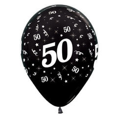 Black 50 Balloons - pk25