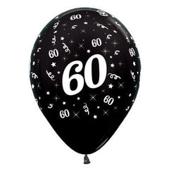 Black 60 Balloons - pk25