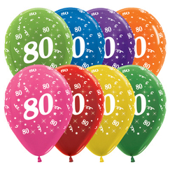 Assorted 80 Metallic Balloons - pk25