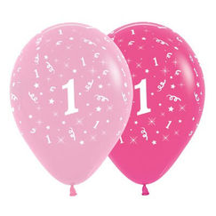 Pink 1 Balloons - pk6