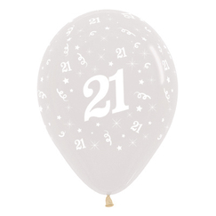 CLEAR 21 Latex Balloons - pk6