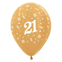 Metallic Gold 21 Balloons - pk6