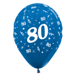 Blue 80 Balloons - pk6