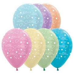 Assorted Anniversary Satin Balloons - pk25
