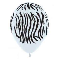 Zebra Print Balloons - pk12