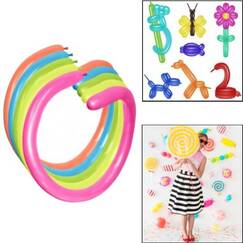 Assorted Neon Modelling Balloons 260T - pk50