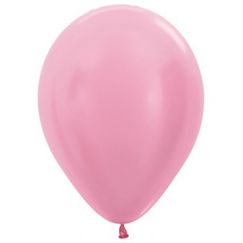 Pink 30cm Satin Pearl Balloons - pk25 