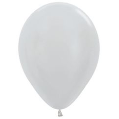 Metallic Silver 30cm Balloons - pk25