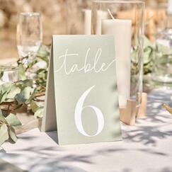Sage Wedding Table Numbers