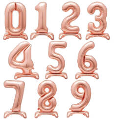Rose Gold Number Standing Balloon (76cm)