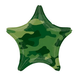 Camouflage Star Balloon (45cm)