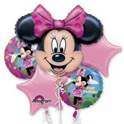 Minnie Birthday Balloon Bouquet (flat) - pk5