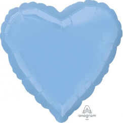 Pastel Blue Heart Foil Balloon (45cm)