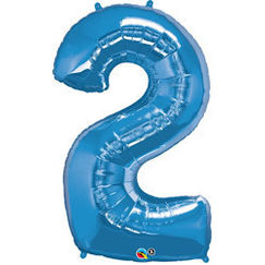 Number 2 Balloon - Blue