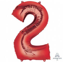 Red Number 2 Balloon (86cm)