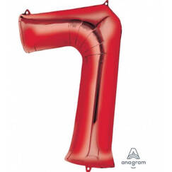 Red Number 7 Balloon (86cm)