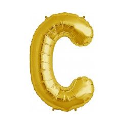 Letter C Megaloon Balloon - Gold
