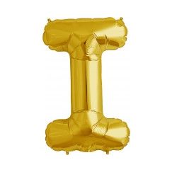 Letter I Megaloon Balloon - Gold