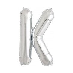 Letter K Megaloon Balloon - Silver