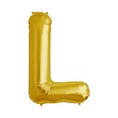 Letter L Megaloon Balloon - Gold