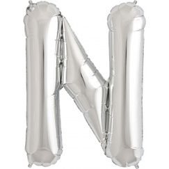 Letter N Megaloon Balloon - Silver
