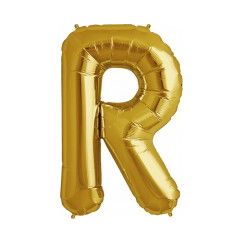 Letter R Megaloon Balloon - Gold