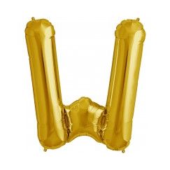 Letter W Megaloon Balloon - Gold