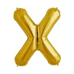 Letter X Megaloon Balloon - Gold
