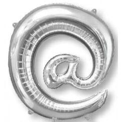 Silver @ Symbol 86cm Balloon