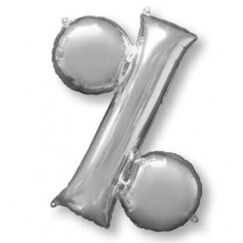 Silver % Symbol Balloon (86cm)