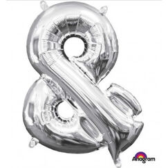 & Symbol Balloon 40cm - Silver